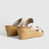 Sketchers Womens Comfort Wedge Slip On Beverlee Sandals In Natural