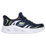 Skechers Boys Meteor Lights Sneaker In Navy