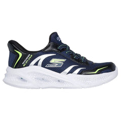 Skechers Boys Meteor Lights Sneaker In Navy