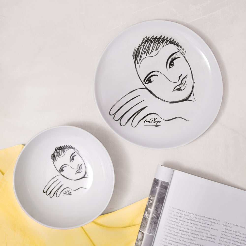 Carrol Boyes Let's Face It Dinner Plate In White