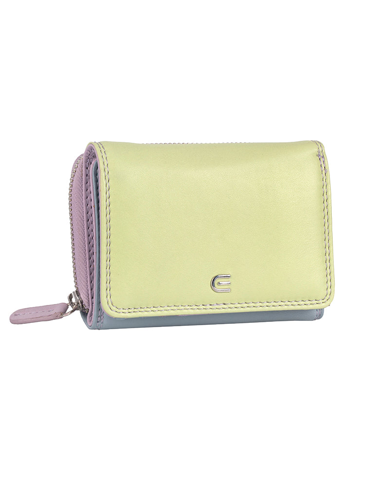 Cellini Diva Lotus Small Trifold Purse Green