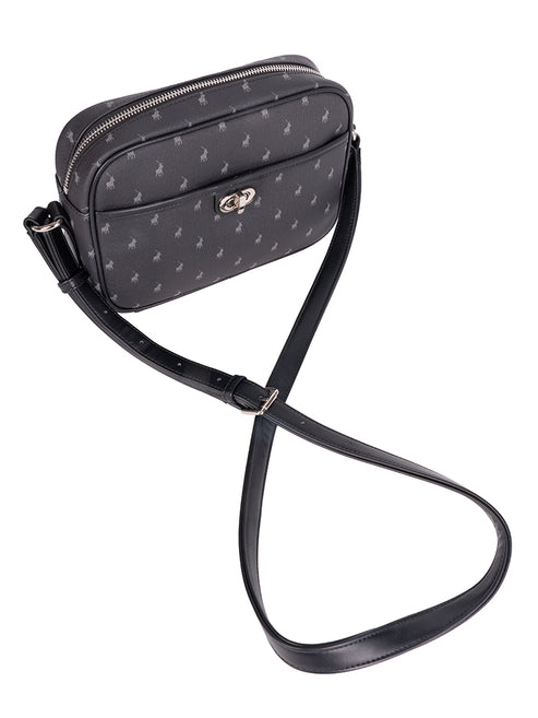 Polo Iconic Camera Bag With Turn Lock In Black