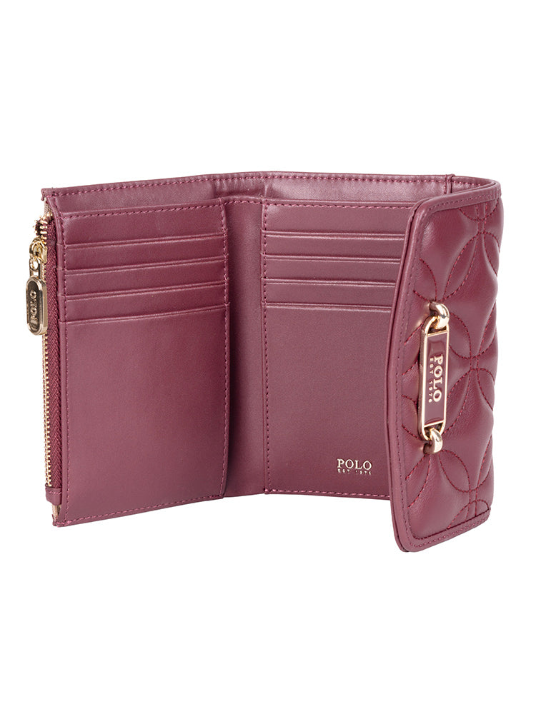 Polo Madison Compact Trifold Purse Garnet - One Size