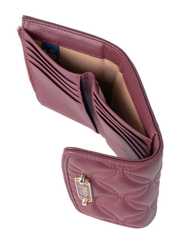 Polo Madison Compact Trifold Purse Garnet - One Size