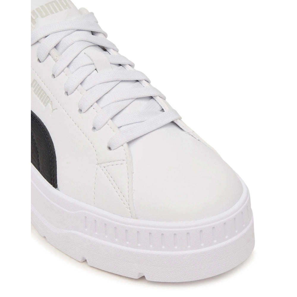 Puma Womens Karmen Classic Sneakers In White/Black/Gray
