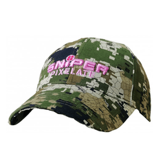 Sniper Womens Camouflage Pixelate Embroided Peak Cap