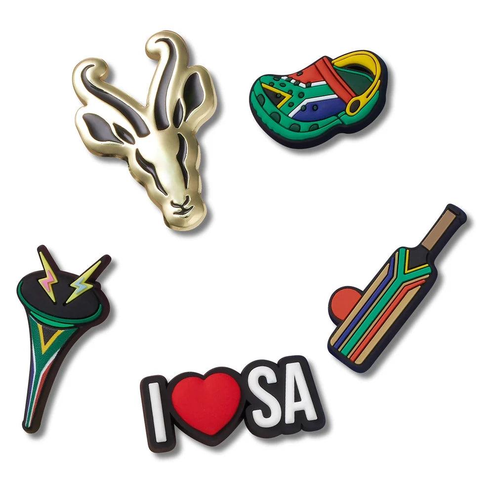 Crocs South African Sports Mix 5 Pack Plugs