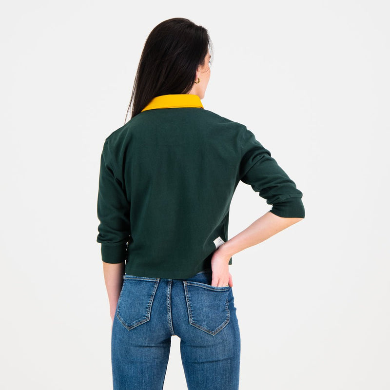 Old School Sa Supporters Classic 3/4 Crop Rugby Jersey