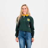 Old School Sa Supporters Classic Ls Rugby Jersey Green