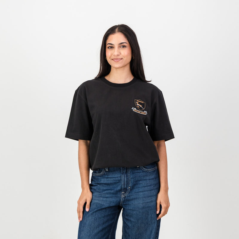 Old School Springboks Shield Badge Regular Crew Tee