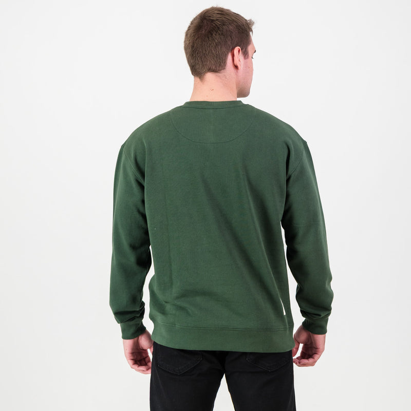 Old School Springboks Shield Crew Sweater Green