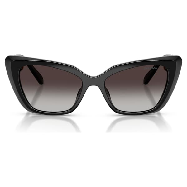 Swarovski Womens Cat Eye Crystal Sunglasses In Black