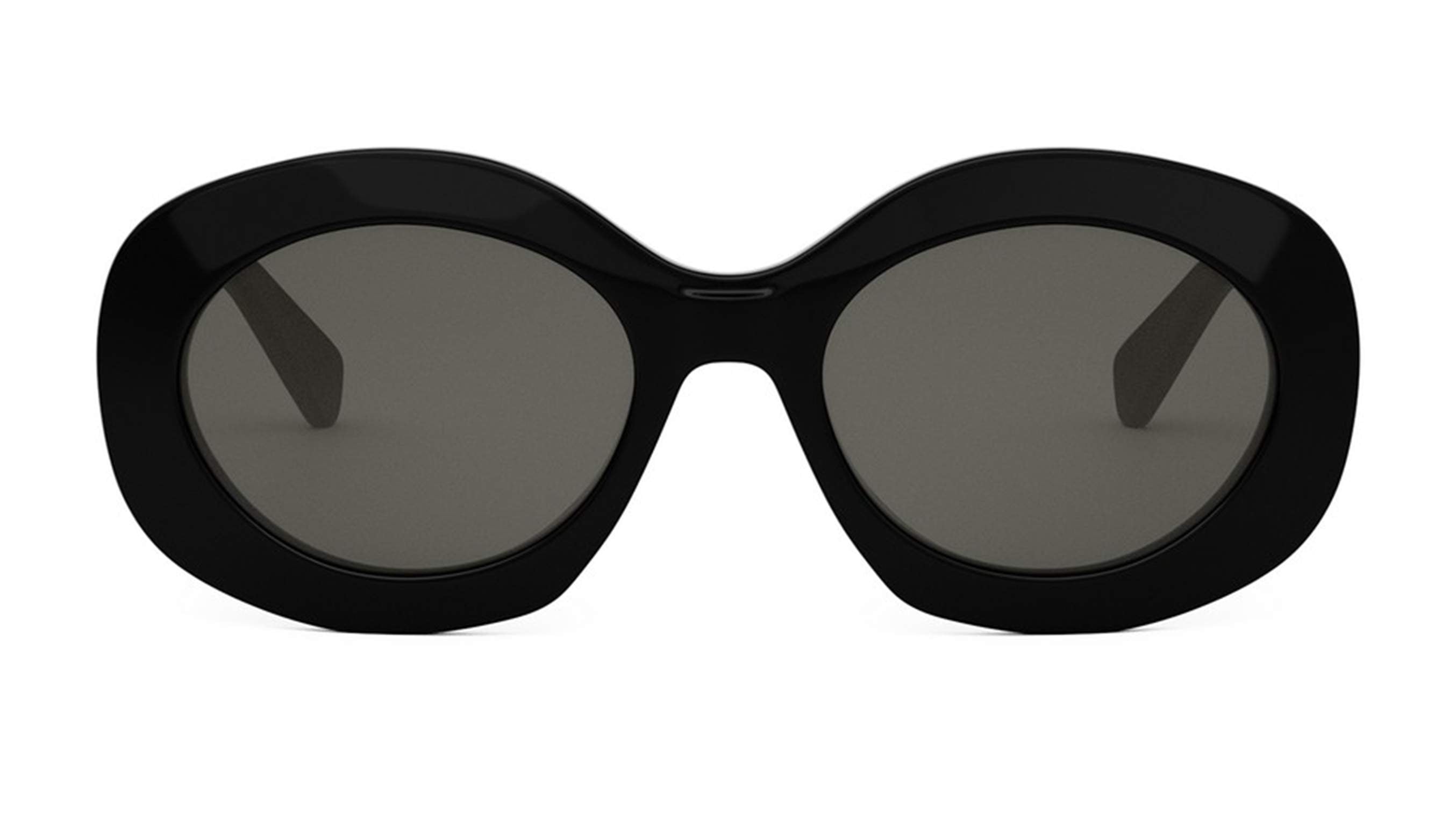 Celine Womens Triomphe Round Sunglasses In Black