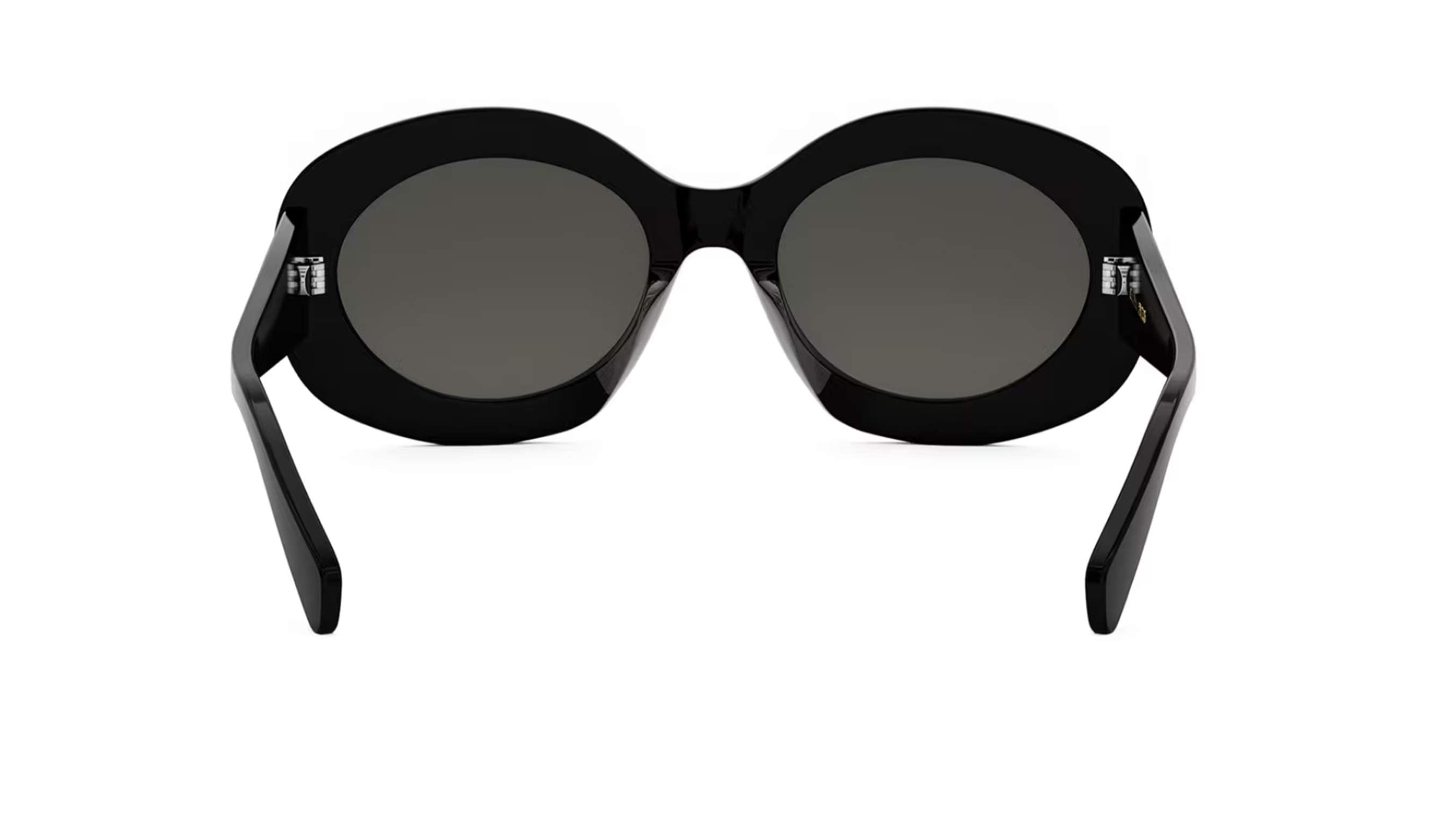 Celine Womens Triomphe Round Sunglasses In Black