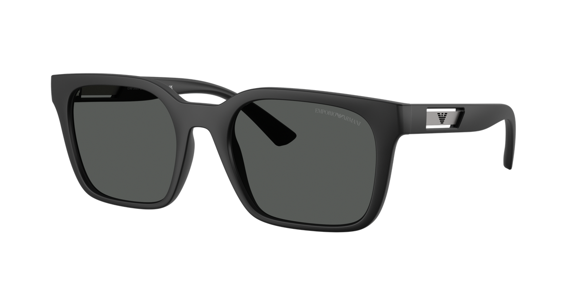 Emporio Armani Mens Square Sunglasses In Matte Black