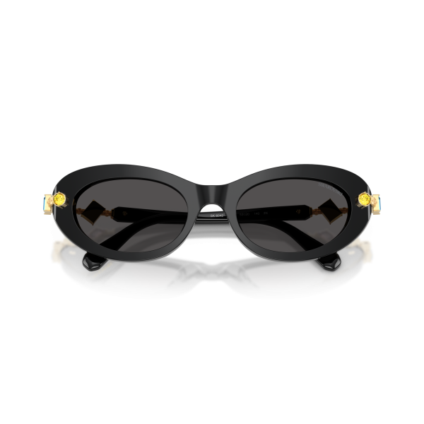 Swarovski Womens Oval Sunglasses In Black