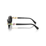 Swarovski Womens Oval Sunglasses In Black