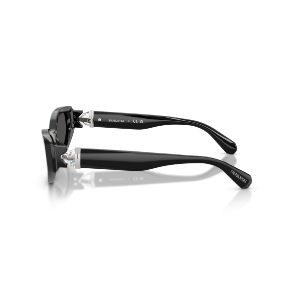 Swarovski Womens Narrow Cat Eye Sunglasses In Black