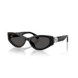Swarovski Womens Narrow Cat Eye Sunglasses In Black