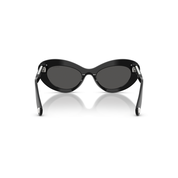 Swarovski Womens Narrow Oval Sunglasses In Black