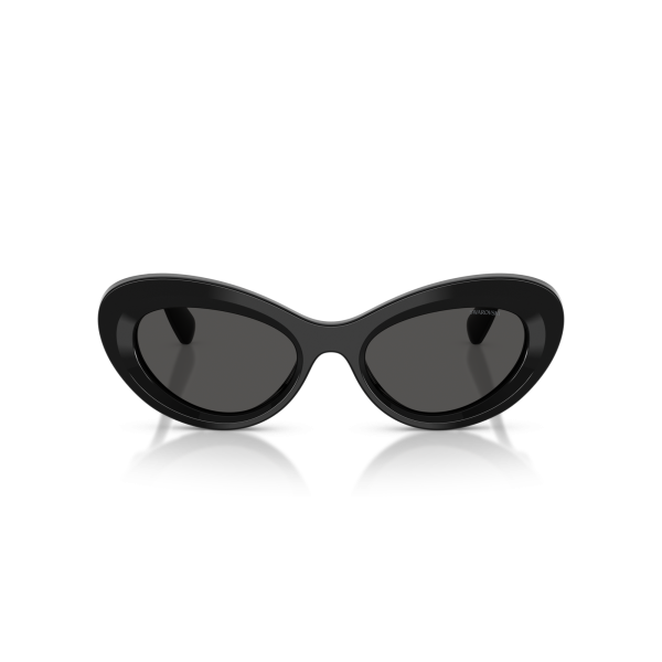 Swarovski Womens Narrow Oval Sunglasses In Black