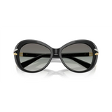 Swarovski Womens Oversized Round Sunglasses In Black