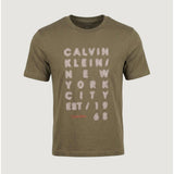 Calvin Klein Mens Short Sleeve 20S Light Graphic T-Shirt In Olive