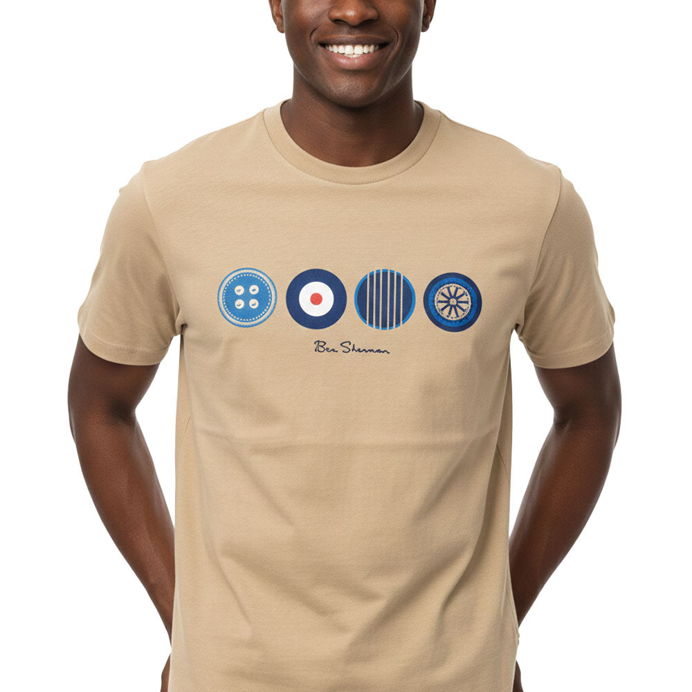 Ben Sherman Mens It's A Ben Sheman T-Shirt In Cornstalk