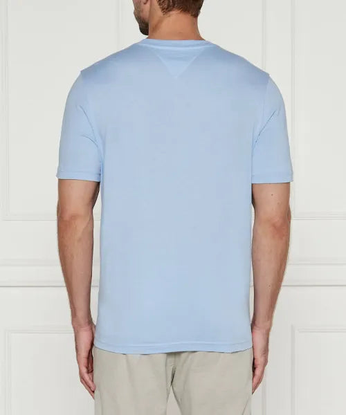 Tommy Hilfiger Mens Roundle Logo Chest Tee T-Shirts In Vessel Blue