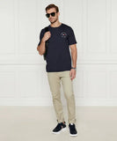 Tommy Hilfiger Mens Roundle Logo Chest Tee T-Shirts In Navy