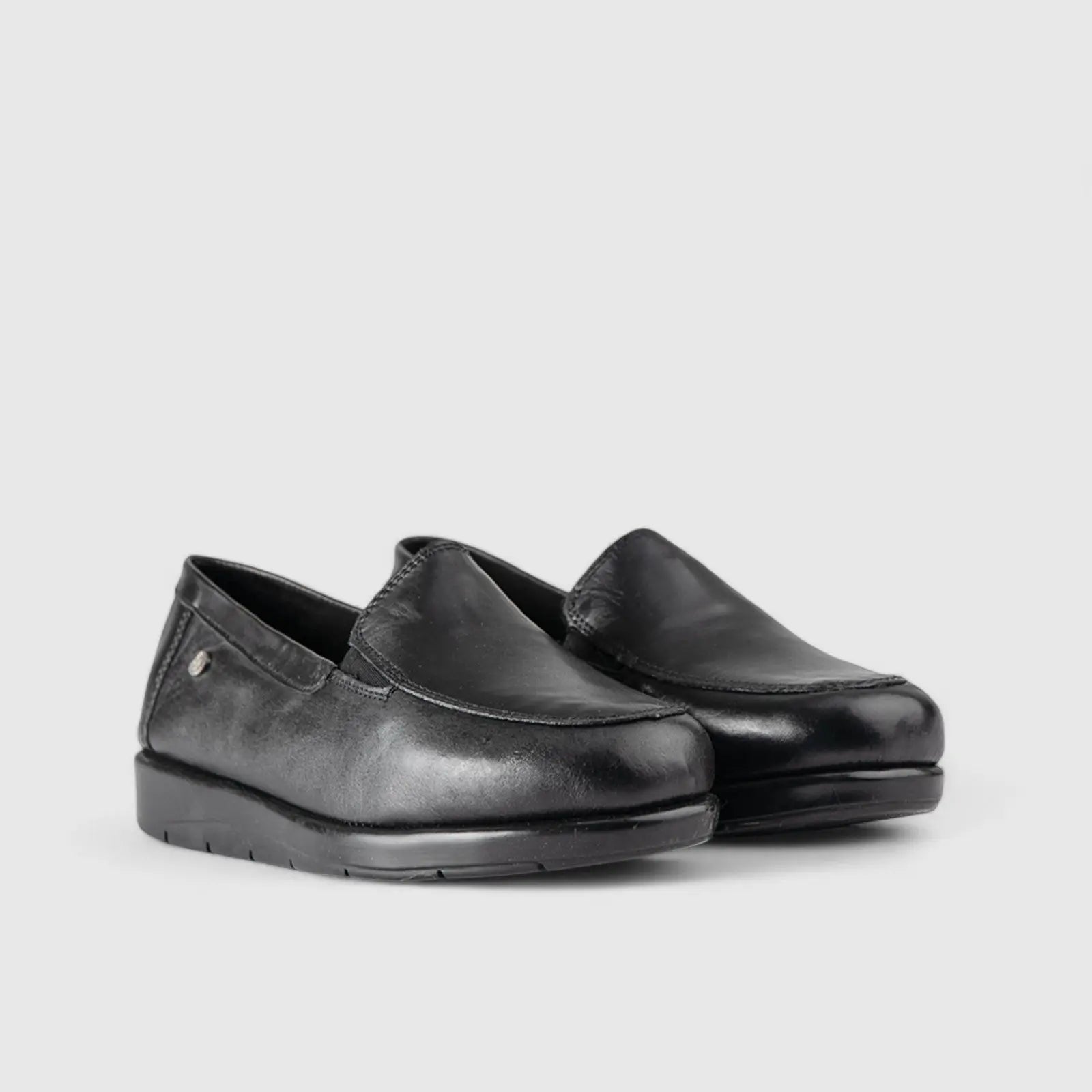 Hush Puppies Ladies Thea Tumbled Flat Shoes In Black