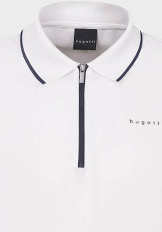 Bugatti 8150 75001C Mens White Short Sleeve Polo