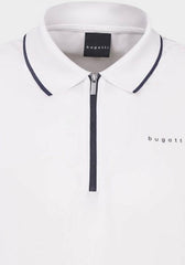 Bugatti 8150 75001C Mens White Short Sleeve Polo