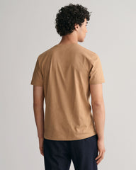 Gant 344157 Mens Reg Shield Ss T-Shirt Khaki