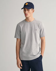 Gant 344157 Mens Reg Shield Ss T-Shirt Grey