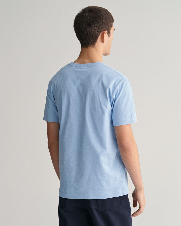 Gant 344157 Mens Reg Shield Ss T-Shirt Light Blue