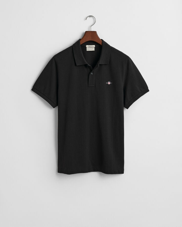 Gant 343782 Reg Shield Ss Pique Polo  Black