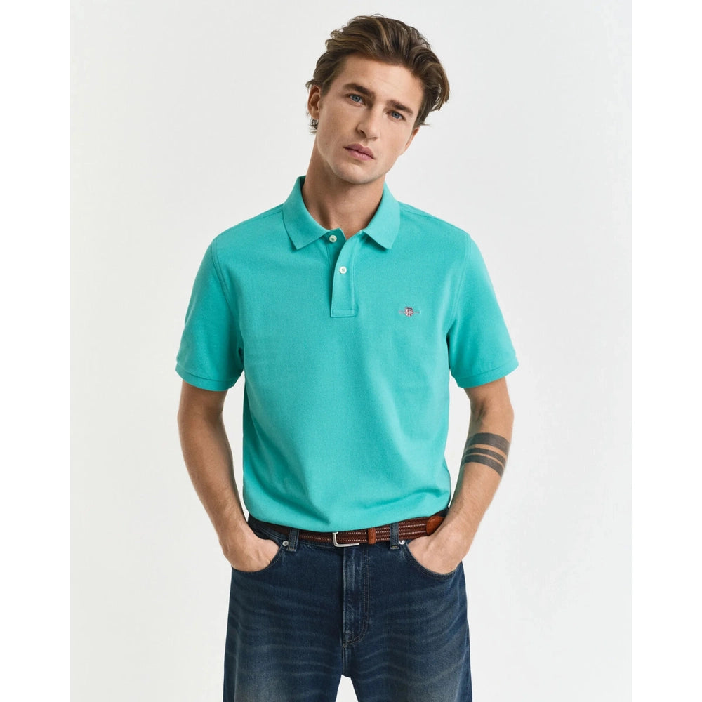 Gant Mens Reg Shield Golfer in Ocean