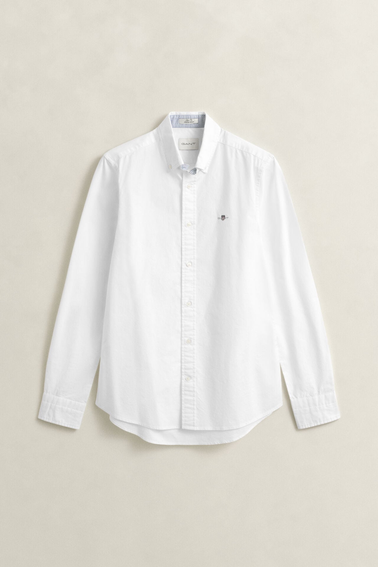Gant Slim Oxford Stretch Shirt In White