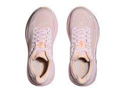 Hoka Womens Bondi 9 Shoes Lrmt Lilac  Cream/Tangerine Glow
