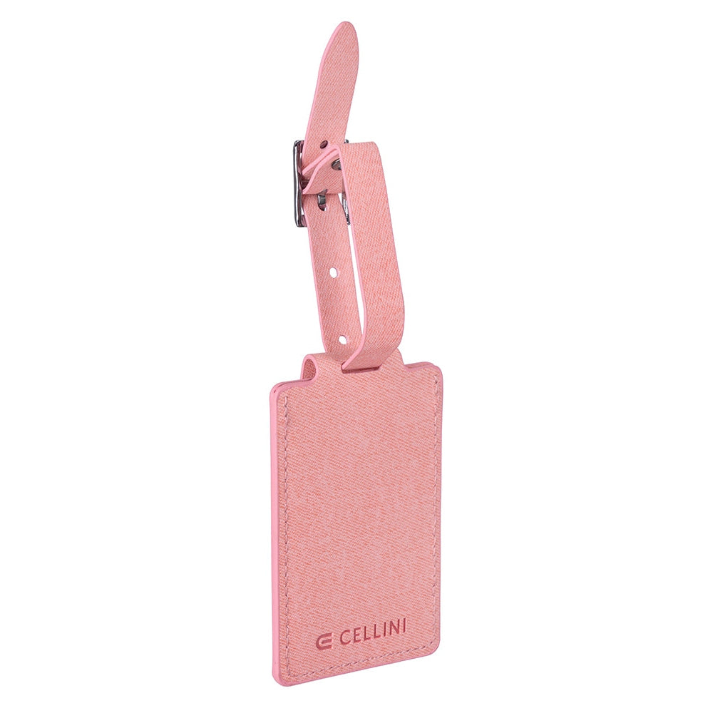 Cellini Accessories Pu Luggage Label In Pink