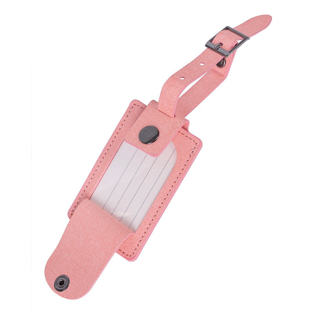 Cellini Accessories Pu Luggage Label In Pink