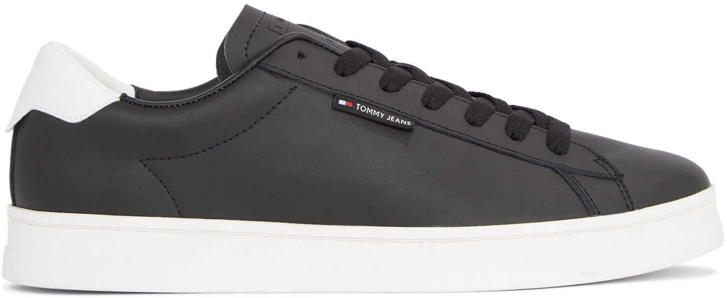 Tommy Hilfiger Mens Low Cupsole Shoes Black And White