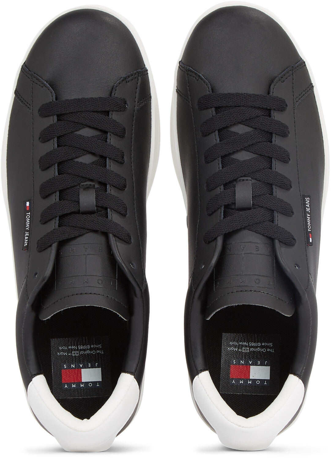 Tommy Hilfiger Mens Low Cupsole Shoes Black And White