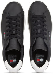 Tommy Hilfiger Mens Low Cupsole Shoes Black And White
