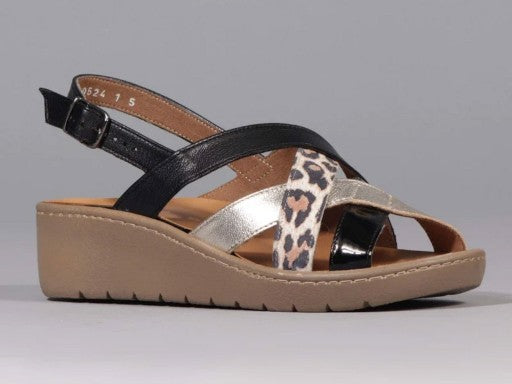 Froggie 12534 Ladies Lea Combo Shoes Black Multi