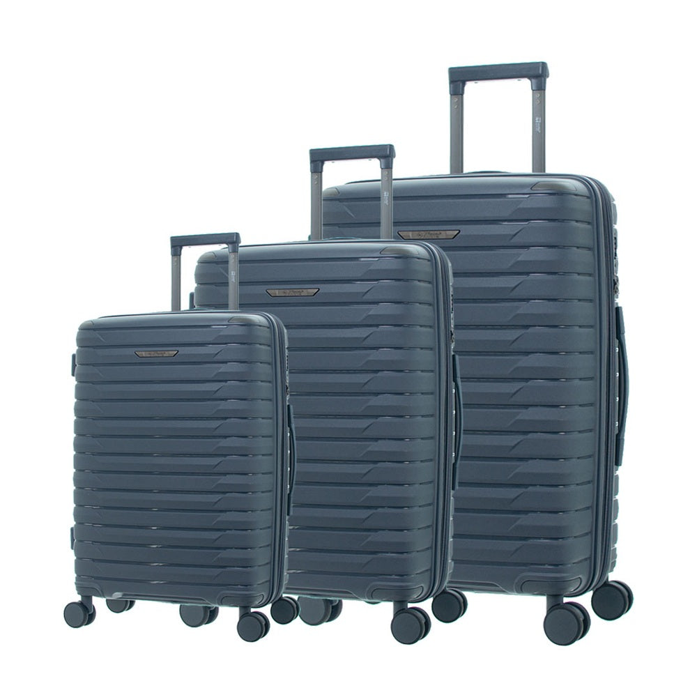 Travel Mate Zipper Pp Hardshell Trolley Luggage Case In Grey