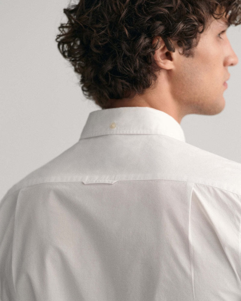 Gant Slim Poplin Shirt In White