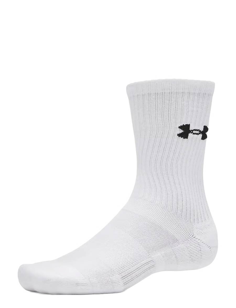 Under Armour Unisex 100 Perfomance 3 Pack Socks In White