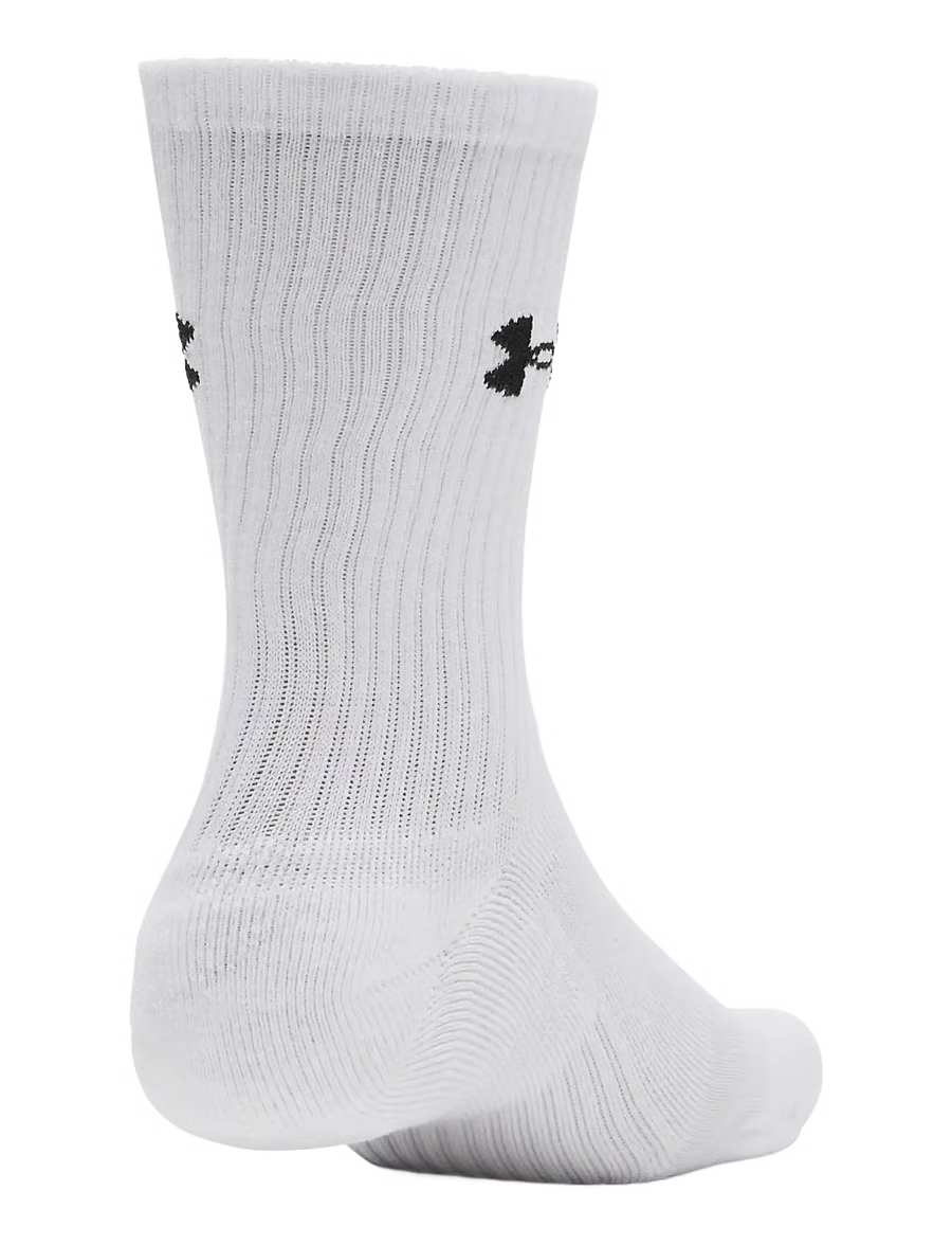Under Armour Unisex 100 Perfomance 3 Pack Socks In White